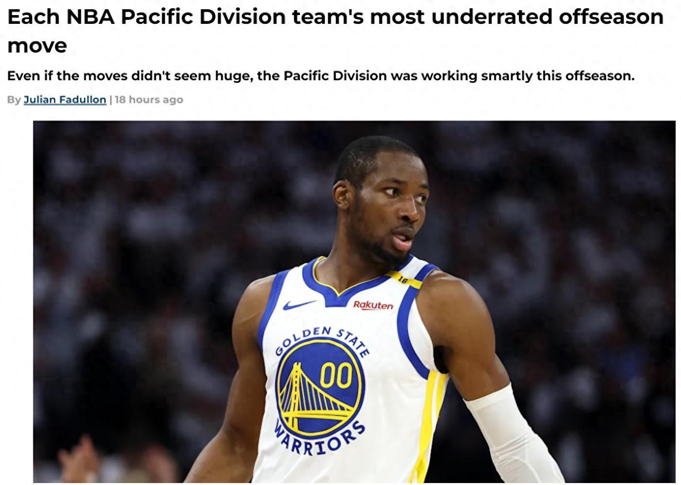 开云入口-快船队2换1获赞！美媒晒太平洋区各队最被低估操作：湖人抄底艾顿